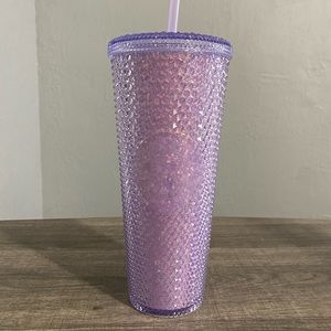 Starbucks lavender glitter studded
